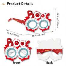 Halloween Glasses Set Of 8 Pairs Bat Pumpkin Ghost Eyeball Skeleton Themes Party Decorations Gifts Photo Props Costume Accessories - 如圖 - 查看 4