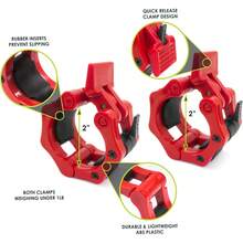 ProsourceFit - Collares de Abrazadera olímpicos de liberación rápida, par de Clips duraderos de 2 Pulgadas para Levantamiento de Pesas, Levantamiento de Potencia, Entrenamiento de Fuerza - azul - Ver 10
