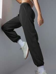 Soyun Women's Thermal Lining Drawstring Waist Long Pants, Suitable For Outdoor Activities, Travel And Fitness In Autumn And Winter - Black - View 13
