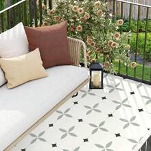 10/20 PIEZAS Baldosas de piso autoadhesivas de 20.32cm x 20.32cm, piso de vinilo impermeable, piso DIY, adecuado para baño, cocina, chimenea, casa de mascotas, escaleras, dormitorio, pared/verde/blanco/negro/verde claro