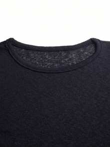 ChicMe Women See Through Mesh Long Sleeve Tee Slim Fit Round Neck Pullover Top Casual Sexy Club Streetwear Y2K - Black - View 6