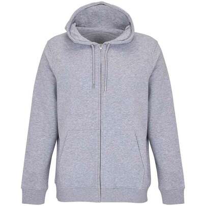 Speedo Unisex Adult Calipso Marl Full Zip Hoodie (Grey Marl) - 82% Organic Cotton/13%  Polyester/5% Viscose - 300gsm - (PC6071)