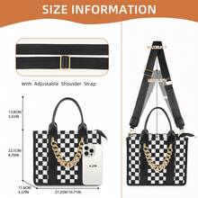 Damska torba typu tote o dużej pojemności w kratkę z regulowanym, odpinanym paskiem – beżowo-brązowa krata, złote okucia, zapięcie na zamek, nylon i torebka na co dzień, do pracy, w podróż, na zakupy – stylowa, swobodna torba typu crossbody w kolorze beżowym, brązowym i czarnym | Uniwersalna, duża pojemność, wytrzymały nylon i materiał poliuretanowy, elegancki wzór w kratkę, złote okucia, podszewka, idealna na imprezy i zajęcia na świeżym powietrzu