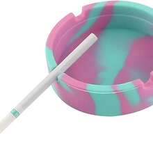 Outdoor Rubber Ash Tray - Multi-Color Small Ashtray For Outdoor Patio, Temperature Resistant Ash Tray - Flexible And Easy To Clean Silicone Ashtray