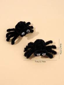 2 pezzi Fermagli per capelli a forma di ragno stile gotico punk per ragazze, fiocco per capelli nero per Ognissanti, accessori per capelli per feste di Ognissanti, regalo perfetto di Ognissanti per ragazze, accessori per capelli