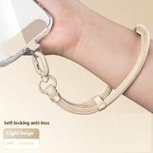 可调节防丢防摔手机挂绳，新款智能手机腕带吊坠配件，防盗编织手机链，高档手机装饰，紫/黑，耐用，适合户外运动、跑步、背娃，生日礼物送给家人朋友，母亲节礼物 - 多色-短款 - 查看 15