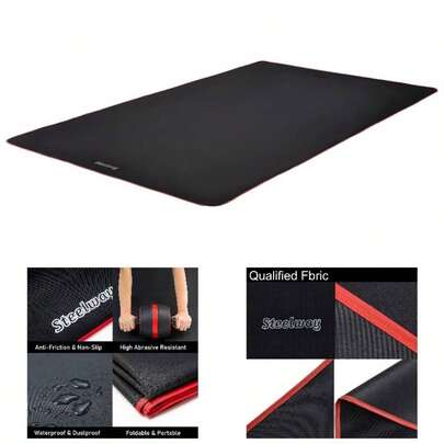 - Tapete de ejercicio para AB Roller AB delgado de, manta de picnic, impermeable, negro, largo, plegable, de polister, para uso en casa, gimnasio, 99 pulgadas de largox 59 pulgadas