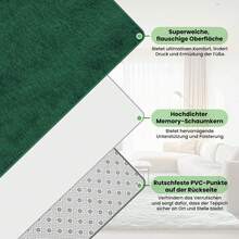 High Pile Fluffy Rug, Shaggy Long Pile Rug, Living Room, Anti-Slip For Bedroom, Modern Living Room Rug, Bed Rug, High-Pile Rug - 墨綠色 - 查看 8