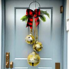1 Piece Of Christmas Three Bells With Bow, A String Of Christmas Doorbells, Christmas Bell Decorations, Christmas Ornaments, Christmas Furniture Decorations, Christmas Pendants, Holiday Decorations,Christmas. Christmas Decorations Winter Room Decor Christmas Decorations Home Christmas Gifts Christmas Decor - Christmas Multicolor - View 7