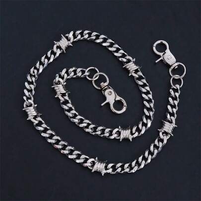 New Thorn Chain Punk Titanium Steel Cuban Link Chain Waist Chain Jeans Accessories For Men