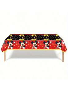 Disney [Authorized Title Reserved] 51-Piece Mickey Mouse Themed Party Set, Including Disposable Tableware, Plates, Cups, Paper Towels, Tablecloths, And Flags, For Birthday Party Decorations And Festive Props. Serves 10 And Is Perfect For Christmas, Thanksgiving, And Holiday Party Dinners. Perfect For Fans Of The Show. - Multicolor - View 2