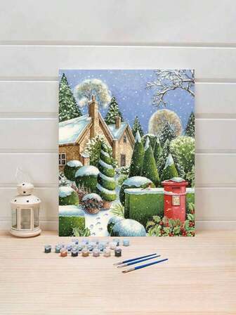 لوحة رقم زيتية بحجم 40 * 50 سم لعيد الميلاد، طقم رسم زيتي فني لديكور غرفة النوم وزخرفة الجدران، طريقة رسم بسيطة وممتعة، لا يتطلب أساس رسم، حقق حلم الرسام، انغمس في عالم الألوان، كل لمسة هي تعبير عن الذات، أضف الرومانسية إلى الحياة، أفضل هدية للعائلة والأصدقاء