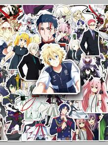50pcs Anime Stickers, The Seraph Of The End Stickers, Anime Decor, Anime Merchandise, Cool Stickers, Anime Decoration, Anime Gift, Anime Toys, Waterproof Vinyl Stickers For Laptop, Phone, Car, Skateboard, Water Bottle, Scrapbook, Computer, Notebook - A - View 3