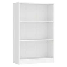Bücherregal Standregal Raumteilerregal, Höhe 93cm - Weiss - Übersicht 2