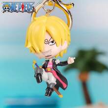 TOEI ANIMATION 1 件海贼王官方授权 2 种款式可选节日钥匙扣盲盒路飞佐罗动感十足的动漫万圣节圣诞节礼物收藏装饰酷炫时尚 3D 设计季节性礼物