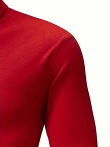 GRDR Maglione a collo alto nuovo per autunno/inverno, maglia casual per uso quotidiano - Rosso - Visualizzare 9