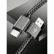 60W USB-A To Type-C Fast Charger Cable, USB Type-C Nylon Braided Mobile Phone Charging Data Cable, Compatible With Samsung Galaxy S25 S24 S23 S22 S21 S10, Note 20 10 9 A51 G8 G7, Pixel, One Plus And Other Mobile Phones Fast Charging USB C