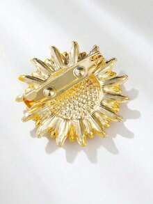 One Full Crystal Sunflower Brooch Valentines,Mom,Mother,Mother's Day,Gift - Gold - View 3