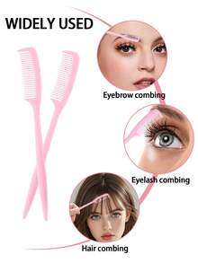 50pcs Eyelash Comb Eyebrow Eyelash Shaping Eyelash Comb Double Brush Cosmetic Tools Cosmetics, Used To Separate Eyelashes, Eliminate Mascara Lumps, Modify And Shape Eyebrows, Suitable For Eyebrows, Eyelashes, Bangs, Miscellaneous Hair, Latin Dance Hair Plastic Small Comb, Toy Comb, Disposable Comb, Suitable For Traveling, Going Out, And Combing Miscellaneous Hair And Eyebrows At Parties, Which Is Portable And Cheap.