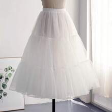 可调节双层/四层水晶薄纱衬裙,80厘米/70厘米/60厘米/40厘米/30厘米 白色柔软洛丽塔衬裙,适用于婚礼、派对、角色扮演、新娘礼服、汉服等场合。 - 彩色 - 查看 8