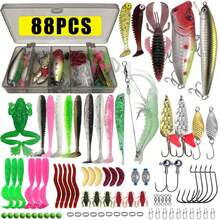 366/149/136/88/86pcs Trout/Perch/Bass Multi-Bait Fishing Tackle Set, Multi-Layer Fishing Gear Professional Equipment Tackle Box, Suitable For All Water Layers, Can Be Used In Freshwater And Saltwater.