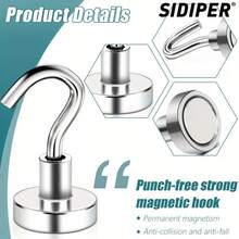 3 Peças Ganchos Magnéticos, Ímãs Fortes e Resistentes Tipo S para Pendurar, Churrasqueira, Cozinha, Garagem, Trabalho e Escritório, etc.