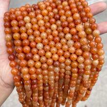Hạt đá tròn tự nhiên 15 inch 4/6/8/10/12mm, bao gồm ngọc bích/mã não/ngọc lam/pha lê, thích hợp để làm đồ trang sức tự làm, vòng tay, vòng cổ, chữa bệnh luân xa - Nhiều màu - Xem 44