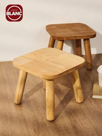 1pc Wooden Medieval Plant Stand, Shoe Bench, Step Stool, 9.41 Inch (24cm) High Planter Table, For Indoor Plants, Modern Accent Table, Flower Pot Riser, Small Round Side/End Table