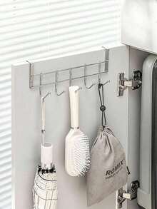 5-Hook Iron Rack For Kitchen Cabinet Shoe Cabinet Drawer Wardrobe Bathroom Hanging Towels Clothes Organizer Storage Solution Heavy Duty Wall Mount Hanger Hook Set For Home Organization Multipurpose Utility Rack Perfect Gift - Multicolor - View 10