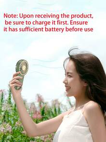 1 件迷你手持风扇，轻巧便携，带挂钩，USB 充电，可爱时尚桌面风扇，400mAh 电池容量，适合学生、户外、夏季家用的空气冷却器，小礼物 - 彩色 - 查看 7