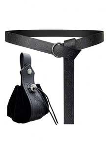 2 Stück/Set Vintage Wikinger Stil Gürtel, Ledertasche, Lederarmband, Schwertscheide, Retro Beutel, geeignet für Herren Party, Halloween Vintage Herbst/Herbst Urban Outfit Klassische Weihnachten Winter Mode Tägliches Geschenk für Freund