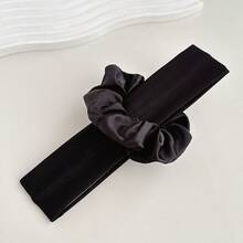 Einfarbiges minimalistisches Stirnband mit Kombination aus großem Darm-Stirnband, hochdehnbares Laufstirnband für Sport, Yoga-Haaraccessoire 1 Set warme Haarbänder Frauen Bandanas