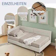 Futons - Beige+Velvet+90*200cm - View 3