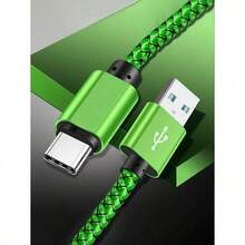 60W USB-A To Type-C Fast Charger Cable, USB Type-C Nylon Braided Mobile Phone Charging Data Cable, Compatible With Samsung Galaxy S25 S24 S23 S22 S21 S10, Note 20 10 9 A51 G8 G7, Pixel, One Plus And Other Mobile Phones Fast Charging USB C