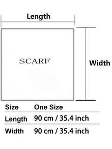 1pc Minimalist Printed Satin Square Scarf, New Spring Fashion Headscarf Women, Can Be Used As Waistband, Bag Decoration, Ribbon, Headband Or Scarf, Choice To Enhance Your Overall Look - 黑色 - 查看 6