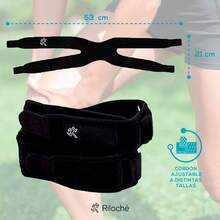 Riloché® Rodillera deportiva ajustable. Rodillero con soporte de rotula. Rodilleras voleibol, corredores, futbol, rodilleras. Rodillera elastica neopreno. Knee sleeves. Knee pads. Knee brace - 1 Pieza - Ver 7