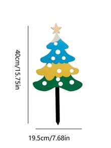 40 cm świąteczna choinka z reniferem Świętego Mikołaja, żelazna dekoracja artystyczna, odpowiednia do domu, ogrodu, dekoracji świątecznych i zewnętrznych