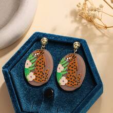 一对波西米亚风亚克力几何长耳环，送给朋友的精致小礼物 - 幾何圖案耳飾 - 查看 10