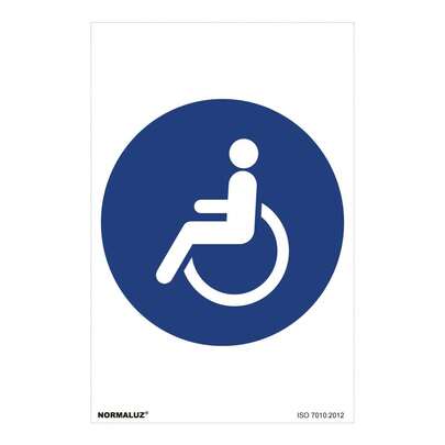 CARTELLO NORMALUZ USO OBBLIGATORIO USO OBBLIGATORIO PER PERSONE DISABILI (PVC 0,7 MM) 30X40CM