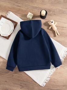 Girls' Casual Butterfly Print Hooded Long Sleeve Sweatshirt, Regular Fit, Autumn/Winter