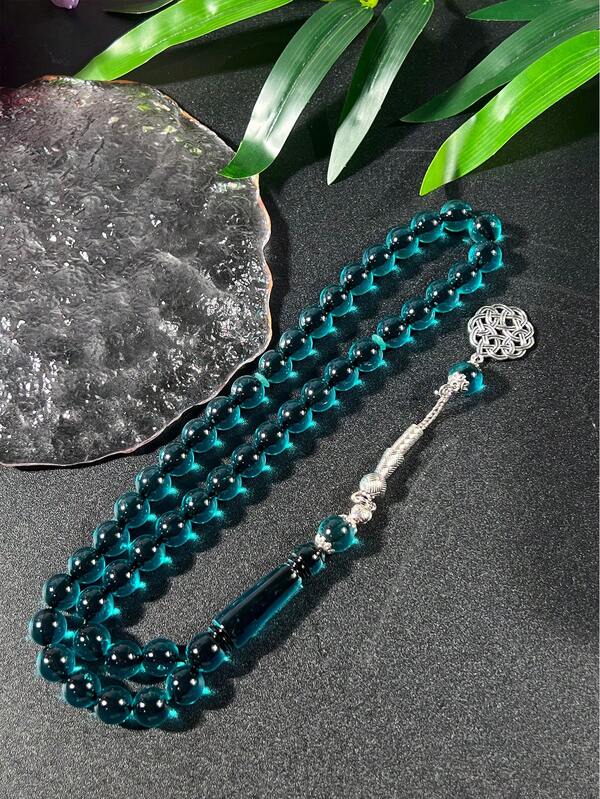 New Black Line Single Tassel Muslim Prayer Beads Bracelet, Suitable For Middle Eastern Arabic Daily Prayer And Wearing