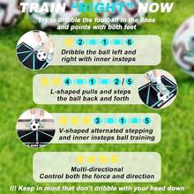 Tapete Ejercicio de Futbol Silenciosa y Antideslizante, 90 * 60CM Tapete de Entrenamiento con Pisadas de Fútbol, Mejora Control del Balón, Equilibrio y Coordinación - Estilo A - Ver 2