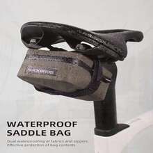 Bike Saddle Bag - 48g, Waterproof Under Seat, Small Storage Bag For Easy Attachment - Khaki - View 2