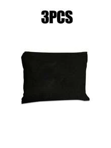 1/2/3/4/5/6/8pcs/SetBlack Linen Handbag Tote, Can Be Diy Designed To Stimulate Imagination, Simple And Elegant, Personalized Bridesmaid Wedding Gift Bag, Makeup Bag, Travel Simple Storage Bag, Solid Color Cosmetics Wallet, Large Capacity Travel Makeup Bag