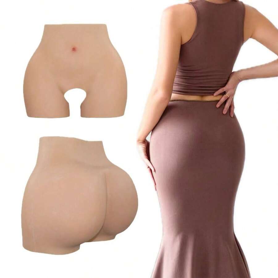 Silicone Padded Butt Lift Shorts, Thickened Shaping Pants For Enhancing Hips And Buttocks, European And American Style