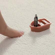 1pc Nordic Ins Style Square Cartoon Geometric Faux Wool Bedroom Bedside Rug, Living Room Floor Mat, Anti-Slip Sofa Cushion - Cloud - View 8