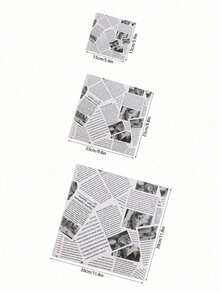 50/100张烘焙纸、羊皮纸、三明治包装纸、烘焙用品（图案位置不对称且随机） - 彩色 - 查看 3