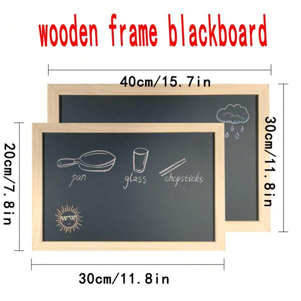 1 pieza Pizarra portátil de escritura, caballete de escritorio publicitario y de enseñanza, marco de madera pequeño pizarra borrable, material, marco de madera pequeño pizarra creativa, decoración del hogar de madera artesanal, cartel de bienvenida (incluye colgador de cuerda de yute)
