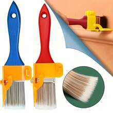 Non-Shedding Edge Painting Dual-Tone Portable Wood Handle Paint Brushes With Color Separation Finish