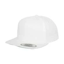 Classic 5 Panel Snapback Cap (White) - White - View 2